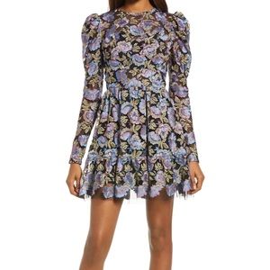 NEW Dress the Population Adrienne Puff Sleeve Dress